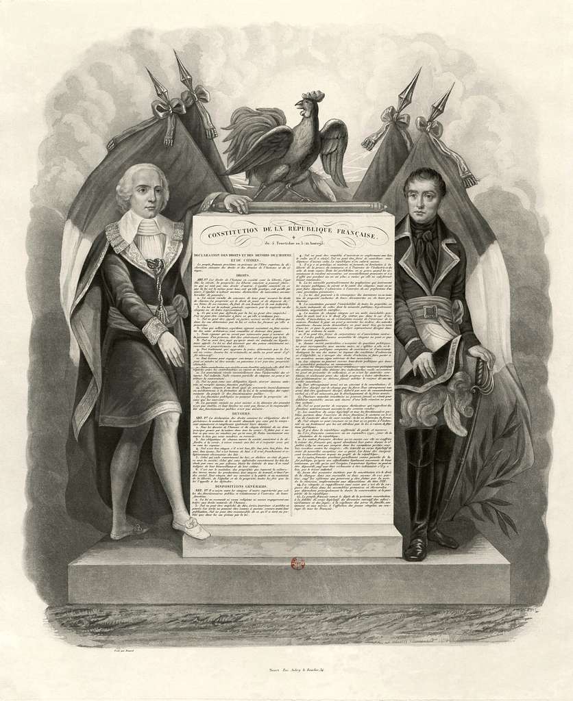 Illustration de la Constitution de l'An III adoptée par le Directoire