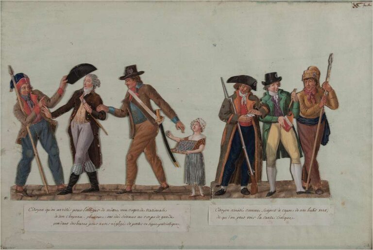 Des citoyens bourgeois et sans-culottes pendant la Révolution